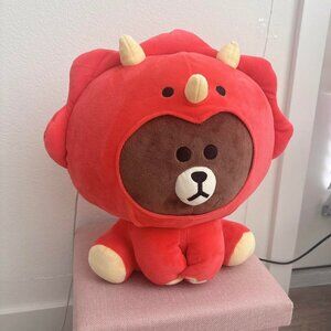 Line Friends Jungle Brown Plush (Red)
